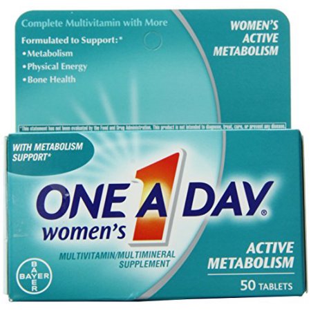 2 Paquete de One-A-Day mujeres del metabolismo activo tabletas de multivitaminas completas 50 cada uno