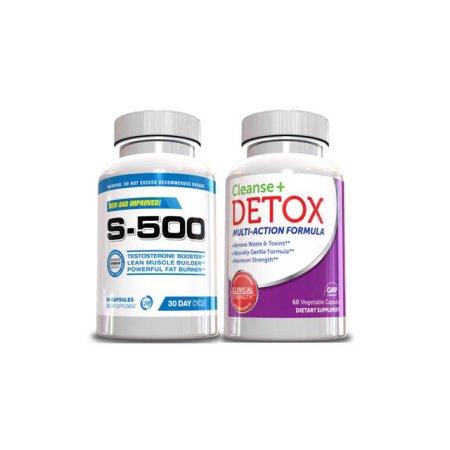 Kit-Testosterona Pérdida de peso Booster S-500-Men W / Limpieza y Desintoxicación