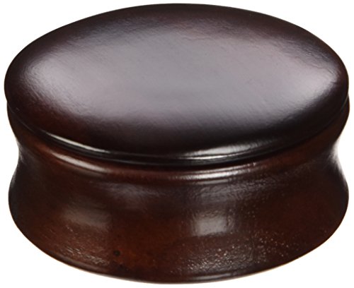 Kingsley Shave Soap Bowl con tapa de madera oscura