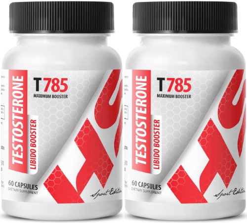 La testosterona Libido Booster T785. Fórmula del realce masculino. Máximo recto (2 botellas, 120 tabletas)