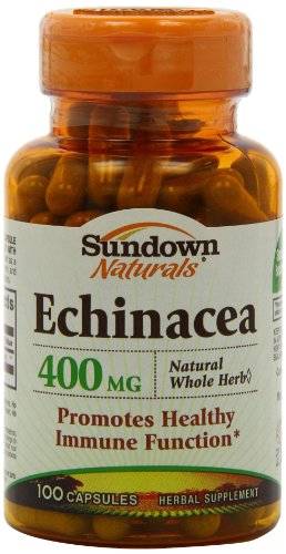 Sundown Naturals equinácea toda hierba 400mg cápsulas - ct 100 botellas (paquete de 2)