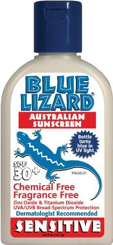 Lagarto azul protector solar australiano, sensible SPF 30 +, 5 onzas