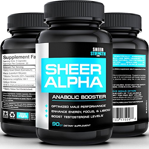 #1 testosterona Booster suplemento alfa puro - 100% fórmula a base de Ciencia Natural garantiza resultados reales o su dinero detrás - completo 30 días