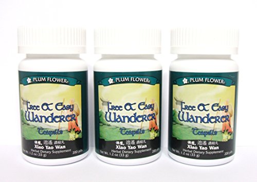 3 pack de Wanderer libre y fácil Teapills, Xiao Yao Wan, 3 x 200 pídoras