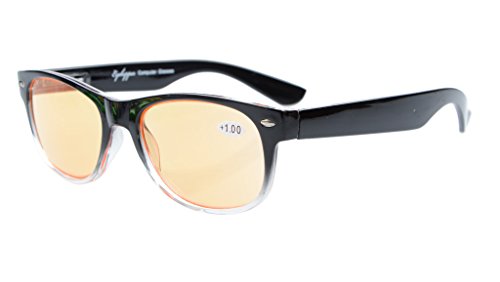 Eyekepper resorte bisagras protección UV, Anti reflejos, Anti rayos azul, resistente a los arañazos lentes computadora lectura gafas lectores + 1,75
