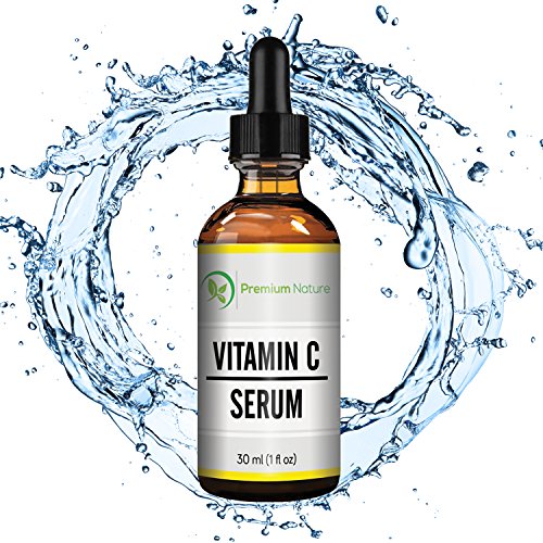 Vitamina C suero 20% vitamina C fuerza Super suplemento con ácido hialurónico para la piel, cara y cuerpo, Anti envejecimiento, hidratando la piel y reparar 1 Oz por naturaleza Premium