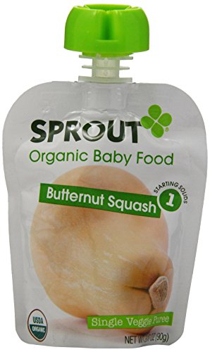 Sprout arranque orgánico potitos, calabaza, 3.17 onzas (paquete de 5)