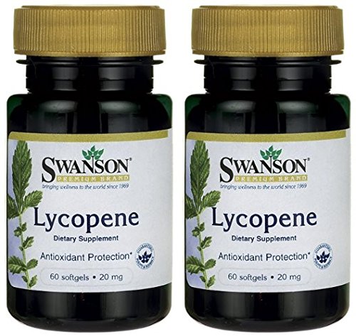 Swanson Premium marca licopeno 20mg--2 frascos de 60 cápsulas blandas