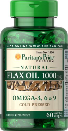 Pride Natural aceite de linaza 1000 mg-60 cápsulas de Puritan