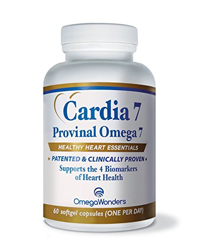 Cardia 7 - purifica ácidos grasos Provinal Omega 7. Comparar a Omega 3-6-9 y ver beneficios clínicamente validado. Un olor a pescado No gran, no eructo-back, no pescado sabor alternativa a las cápsulas de aceite de pescado.