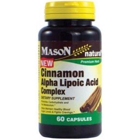 Paquete de 4 - Mason Natural ácido alfa lipoico Canela Complejo de 60 ea