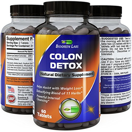 Limpian de desintoxicación Colon Detox fórmula ★ puros y naturales ingredientes para caja fuerte ★ Biogreen Labs