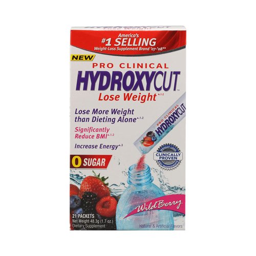Bebida inmediata clínica Hydroxycut Pro mezclar paquetes - Wildberry - 1,78 oz - 21 ct