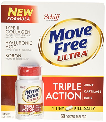 Schiff Move gratis Ultra tipo II colágeno ácido hialurónico boro callos acción tabletas (60 ct)