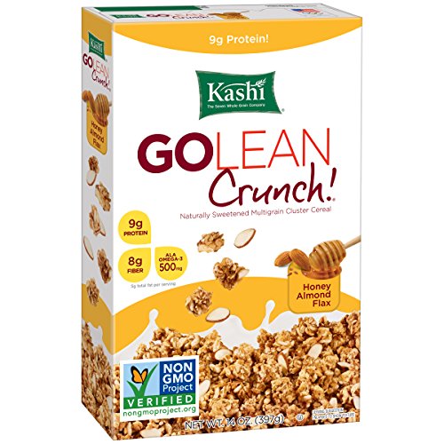 Kashi GOLEAN Crunch! Cereales, miel almendra cajas de lino, de 14 onzas (paquete de 4)