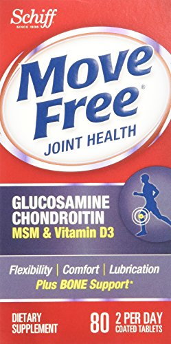Mover libre ácido hialurónico y glucosamina condroitina MSM vitamina D3 suplemento conjunto, cuenta 80