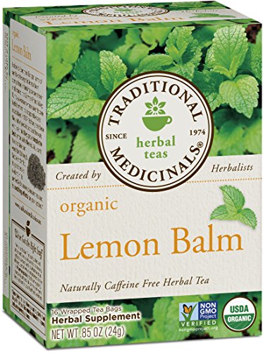 Medicinales tradicionales orgánicos Melisa té, 16 bolsas de té