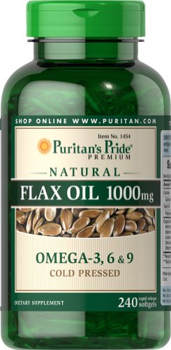 Pride Natural aceite de linaza 1000 mg-240 cápsulas de Puritan