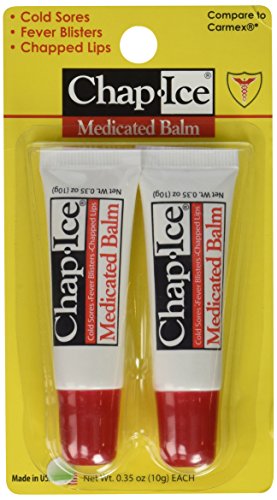 CHAP Ice medicada bálsamo - para el herpes labial, ampollas febriles y cuarteadas labios, 2 pk,(OraLabs)