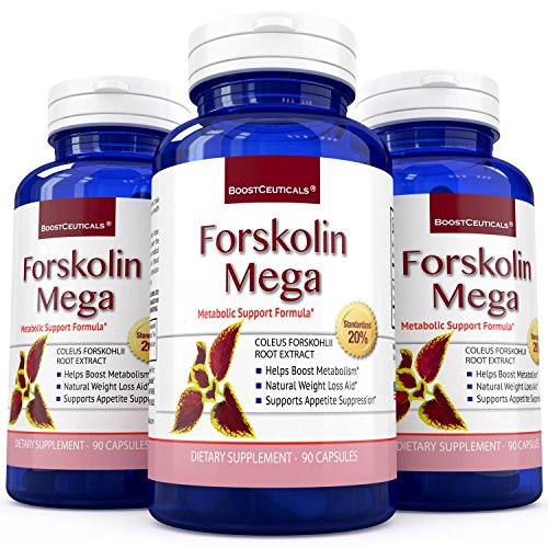 Extracto de forskoline puro Boostceuticals para bajar de peso - 90 cápsulas de Coleus Forskohlii