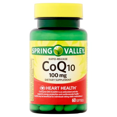 Spring Valley Rápido de Liberación Co Q-10 Cápsulas Blandas suplemento dietético, 100 mg, 60 conteo