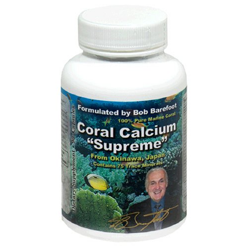 Coral calcio Supremo 1000 mg formulado y respaldado por Bob Barefoot 90 caps nueva fórmula mejorada