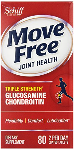 Mover libre suplemento Triple de conjunto fuerza glucosamina condroitina y ácido hialurónico, cuenta 80