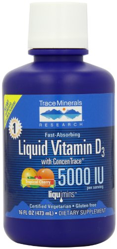 Traza de minerales líquidos vitamina D3, 16 onzas