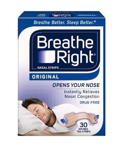 Breathe tiras Nasal derecha, pequeño y mediano, marrón, cajas 30-Count (paquete de 2)