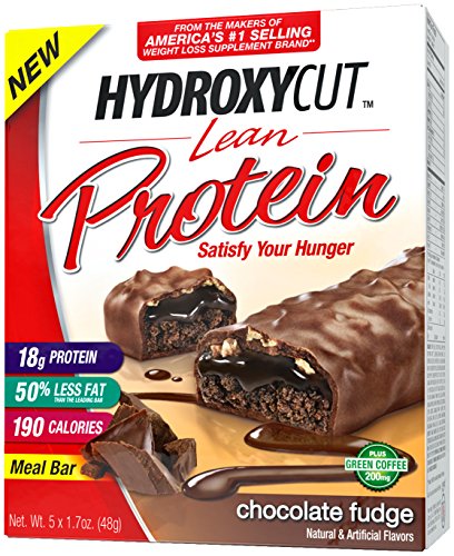 Barras de proteína magra de Hydroxycut, Chocolate Fudge, cuenta 5 - 1.7oz bares