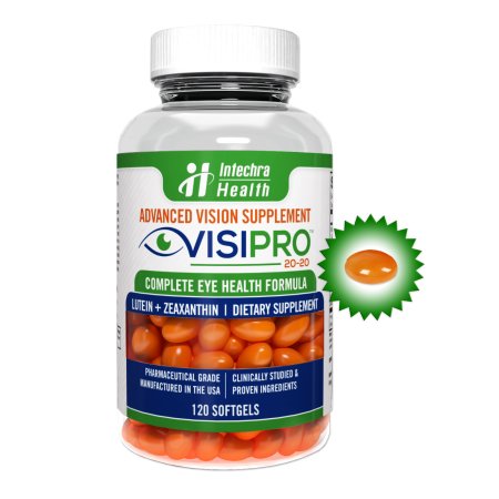Suplemento VISIPRO® 20-20 Advanced Eye Vision Salud - 120 Cápsulas Blandas - estudiado clínicamente Vitaminas ojo para la visión macular Asistencia y Protección antioxidante de radicales libres luteína + zeaxantina