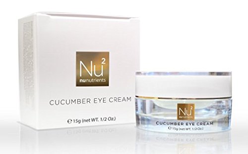 NuNutrients - crema de ojos de pepino - calmante crema contorno de ojos para ojeras, las arrugas y firmeza