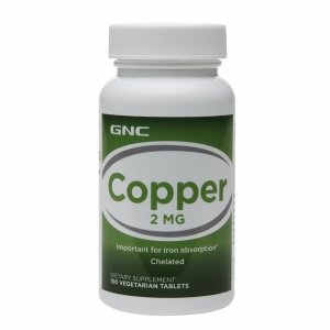 GNC de cobre 2 MG 100 pastillas vegetarianas