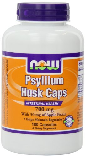 Ahora alimentos Psyllium cáscara de 700mg con pectina, cápsulas, 180-cuenta