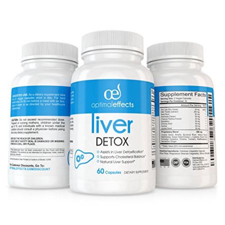 Natural Suplemento Limpieza del Hígado Detox por Optimal Effects - mejorar la digestión saludable Liver Support - Todos Fórmu