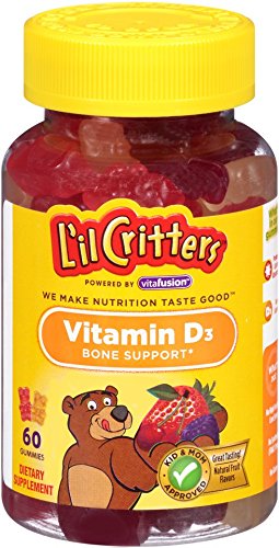 L'il bichos vitamina D Gummy Bears, cuenta 60, botellas (paquete de 3)