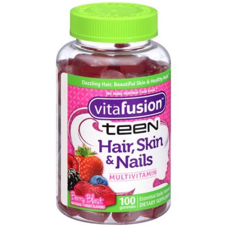 Vitafusion adolescente cabello piel y uñas multivitamínicos Dietary Supplement Gomitas 100 recuento