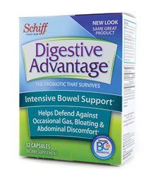 Digestivo de Schiff ventaja intestinal intensivo apoyo--32 cápsulas