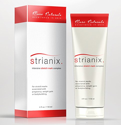 Strianix estrías crema por Marc Naturals - clínicamente probados para reducir las estrías - perfume Natural - absorbe rápida - 100% garantía de devolución de dinero