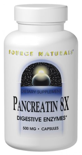 Source Naturals pancreatina 8 x 100 cápsulas, 500 mg