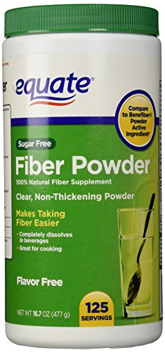 Equiparar - fibra en polvo, claro Soluble 125 porciones, 16,7 oz (Comparar con Benefiber)