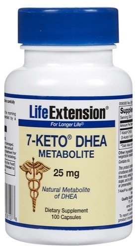 Extensión de la vida - metabolito DHEA 7-KETO 25 mg 100 caps (paquete de 2)