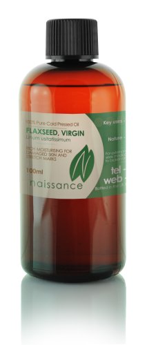 Aceite virgen de Naissance linaza (lino) - 100%, prensado en frío puro portador de aceite 100ml/3.4fl oz