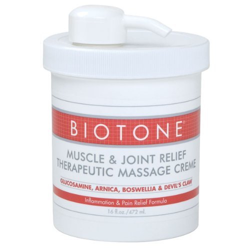 Creme, 16 onzas de masaje muscular Biotone y productos terapéuticos de alivio conjunto
