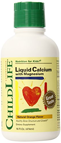 Niño vida calcio/magnesio líquido, sabor naranja Natural, 2-paquete de 16 oz