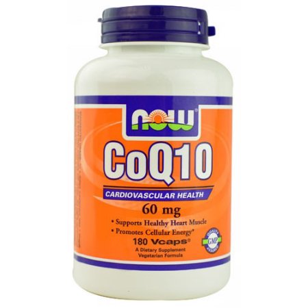 NOW alimentos vegetarianos CoQ10 Salud Cardiovascular, 60 mg, 120 Ct
