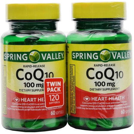 Spring Valley RAPID-Release CoQ10 100 Softgels mg, 60 Ct, 2 Ct