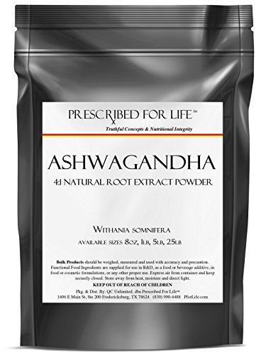 Ashwagandha - 4:1 Natural Extracto de polvo de la raíz (Withania somnifera), 1 lb