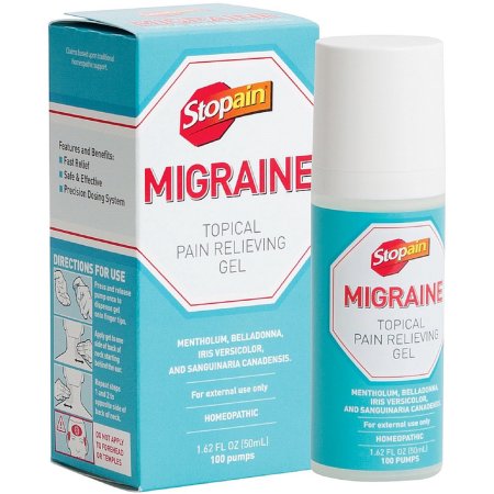 Stopain migraña tópica para aliviar el dolor Gel 162 oz (Pack de 2)