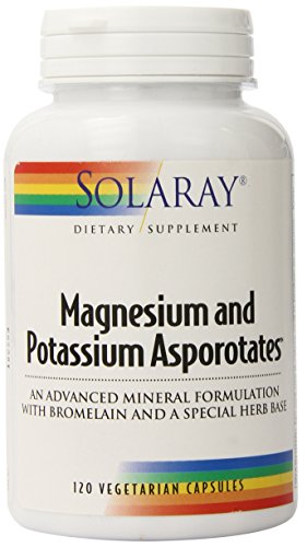 Solaray magnesio y potasio Asporotates con suplemento de bromelina, cuenta 120